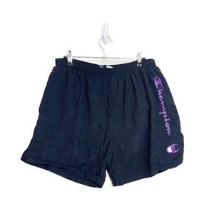 Champion Vintage 90s Purple and Black Athletic Shorts